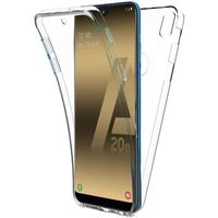 Coque 360 Compatible Samsung Galaxy A20E 100% Transparente 360 Protection intégrale Avant Souple + arrière Rigide. Housse Tactile