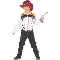 Déguisement cowboy garçon - XS 3-4 ans (92-104 cm) - Blanc - Polyester - Pour l'extérieur