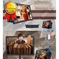 TD® Écran Loupe 3D Portable Élargie Amplificateur Vidéo Film HD Support Table  - NOIR