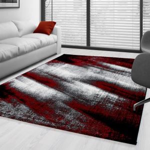 Tapis De Salon Rouge Et Noir