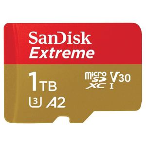 CARTE MÉMOIRE Carte mémoire microSDXC SanDisk Extreme 1 To + ada