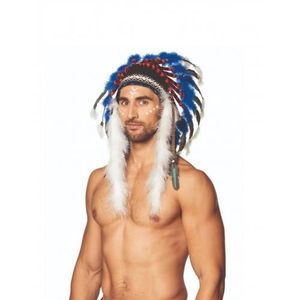 COIFFE à Plumes d/'INDIEN Déguisement apache sioux chef guerrier NEUF pas cher
