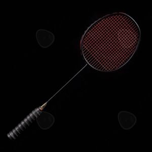 CORDAGE BADMINTON CONFO® Raquette de badminton en alliage de  carbone, raquette noire offensive super légère pratique flexible légère tennis de table 