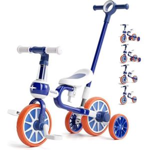 Tricycle COSTWAY Tricycle Evolutif 5-en-1 avec Putter pour 