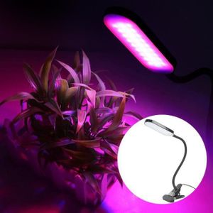 LAMPE VERTE Lampe de culture LED réglable LOOK-5W avec base de clip pour plantes - GOTOTOP