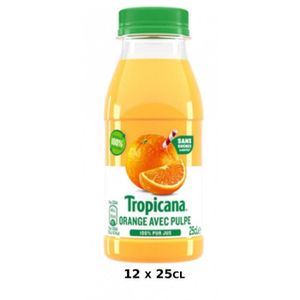 BOISSONS FRUITÉES Jus d'Orange avec Pulpe Tropicana 25cl/Bouteille 4