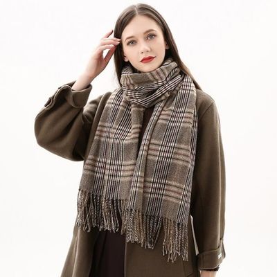 Châle écharpe Pashmina Beige En Lyocell - Luxe Femme Sans étiquettes