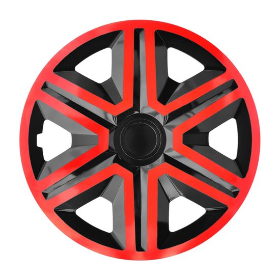 Jeu De 4 Enjoliveurs 15 Pouces Washington Noir/Rouge – Look Sportif Et Élégant