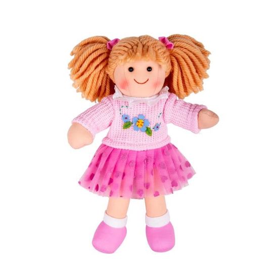 Bigjigs Puppe Zoe – 25 Cm Weiche Stoffpuppe Zum Kuscheln Und Spielen