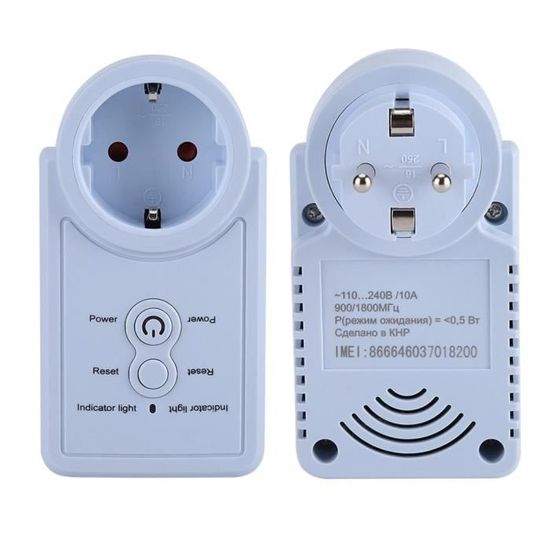 Prise de courant Smart GSM avec capteur de température Contrôle de