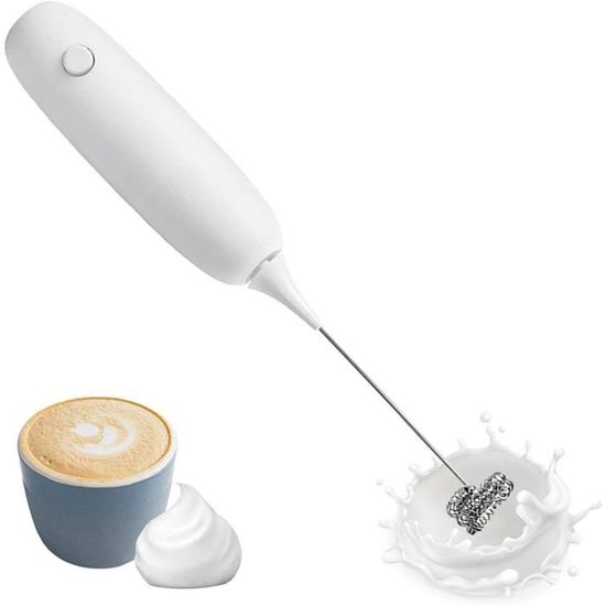 Mousseur à Lait Remeel - Portable à Piles - Pour Latte, Cappuccino - Acier Inoxydable