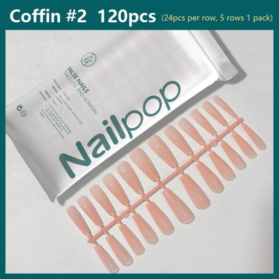 Faux Ongles En Gel Souple Doonails - Format Extra Court Carré, Prêts à Poser !