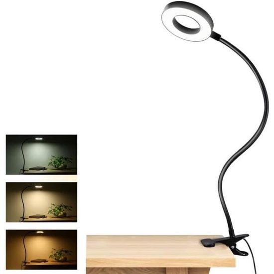2 pcs. Lampe de lecture avec 2 LED et pince à livre, Lampe de table, Éclairage, Créatif