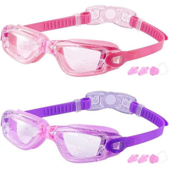 Yanghad Lunettes De Plongée Pour Enfants - Masque Natation Anti-Buée HD, Verre Trempé Résistant, Pour Garçons Filles 4-16 Ans