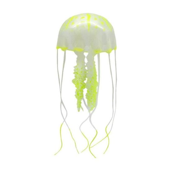 Décoration D'Aquarium 'Méduse Amusante' En Silicone – Flottante, Colorée – Pour Eau Douce Et Eau Salée – Environ 5x5x15 Cm - 9