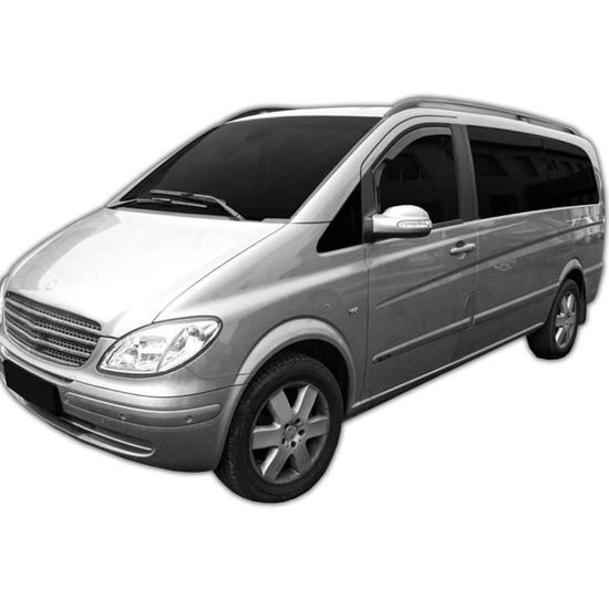 Lot De 4 Déflecteurs D'air Fumé Pour Mercedes Classe M ML (W164) 2005-2011 - Anti-pluie, Anti-UV, Facile à Poser
