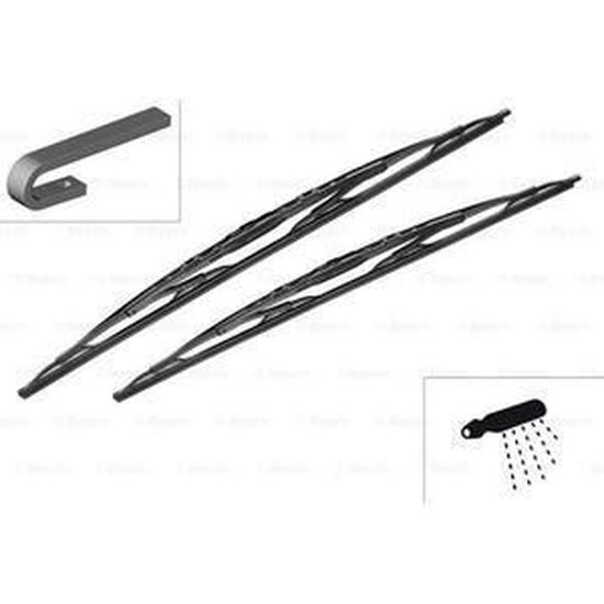 KaTiak Lot de 6 essuie-glaces en caoutchouc, 800 mm, essuie