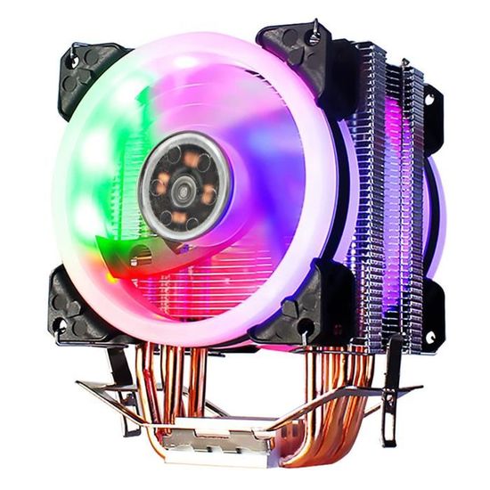 Ventilateur CPU Air Cooler GLOTRENDS 6 Heatpipes, 240W TDP, RGB LED 120mm - Compatible Intel LGA1700/1200/115x - 12