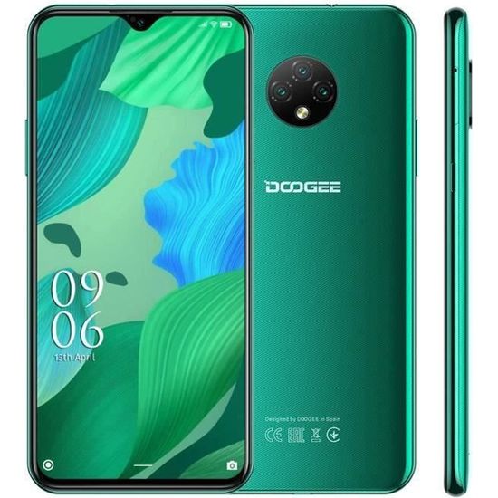DOOGEE X95 Smartphone 4G 6.52" 16 Go Caméras 13MP 4350mAh batterie Android 10 GPS Téléphone portable Pas cher Double sim - Vert