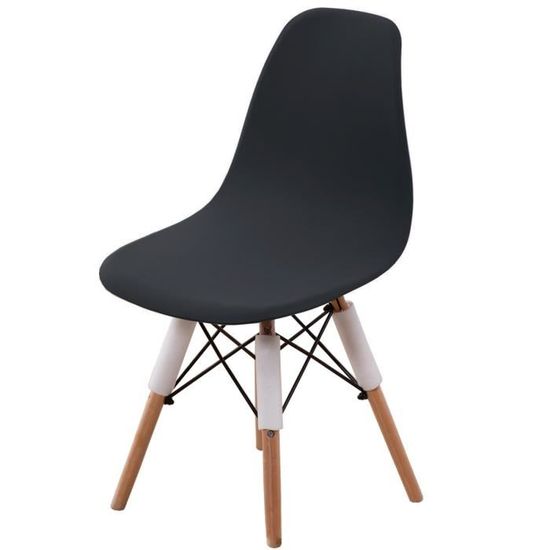 Housse de chaise salle à manger extensible pour 2 chaises scandinave tissu coussins d'assise elastique chaise deco, noir lot de