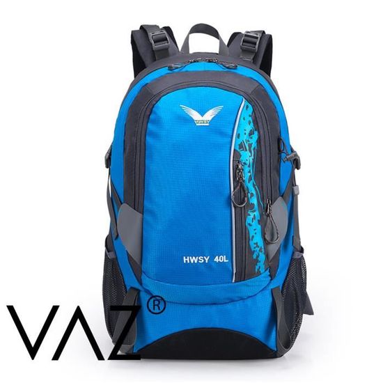 VAZ® Sac à dos Randonnée Professionnel Home et Femme étanche Nylon Backpacks 40L capacitédu sport,voyage, ,camping- VAD11 Bleu