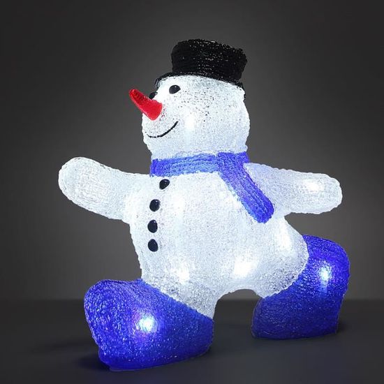 Figurine lumineuse LED en acrylique Décoration de Noël bonhomme de neige illumination de Noël Décoration LED Grand bonhomme de