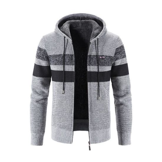Cardigan Dolce&Gabbana Homme - Laine Alpaga, Zip, Gris Câble, Taille XL Vintage