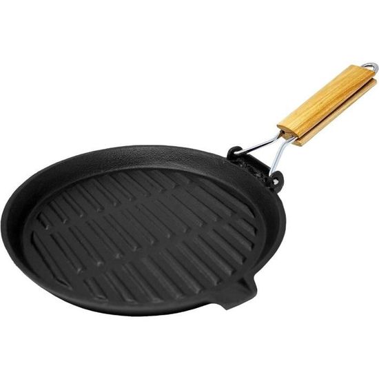 Grill Viande Poêle à Griller Avec Poignée Amovible, Adaptée Au Four, Plaques à Poele A Griller Induction