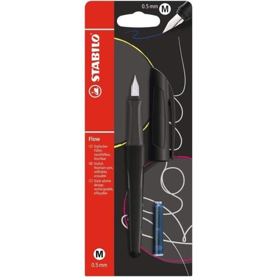 STABILO Flow Stylo Plume Rechargeable – Beige Rosé, Écriture Fluide Et Confortable