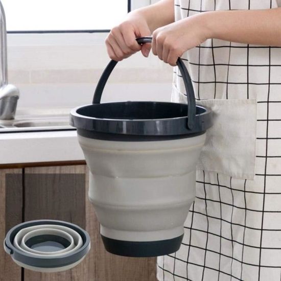 Seau Pliable Anneome – Bassin De Camping En Polyester Imperméable, 29x25x14 Cm, Léger Avec Poignées, Pour Voyage Et Pêche