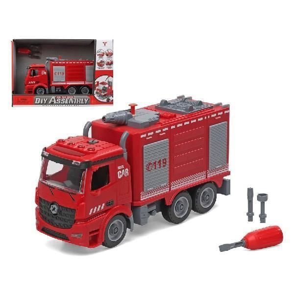 Camion de pompier son et lumière Diy Assembly (37 x 25 cm) - - - BigBuy Fun