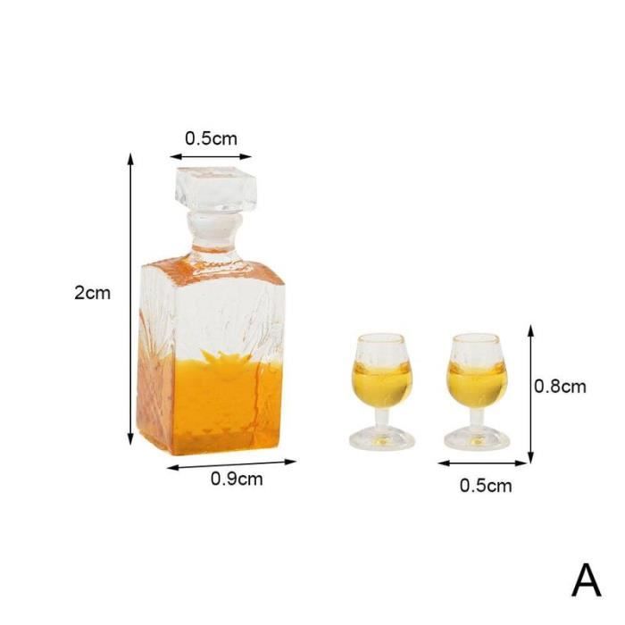 Accessoires miniatures pour maison de poupée, Bar à bonbons, modèle de vin, bouteille de whisky pour enfants, SET DE SOIN - STB41770