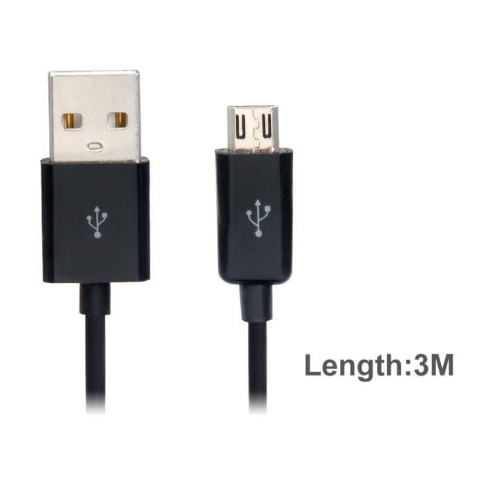 3 m Micro USB Câble de données pour les télépho…