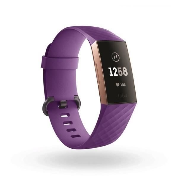 Bracelet Silicone pour FITBIT Charge 4 Taille L 105-133mm Poignet Sport (VIOLET)