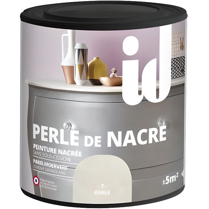 Peinture meubles et boiseries PERLE DE NACRE 500ML 0,5 Perle
