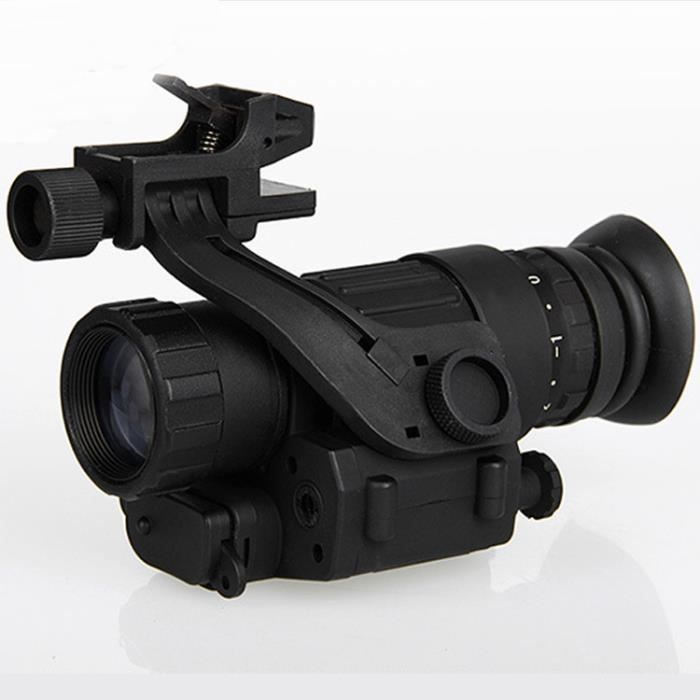 Les fans militaires de jour et de nuit portent des jumelles de vision nocturne numérique HD montées sur un casque PVS-14 Digital Nig