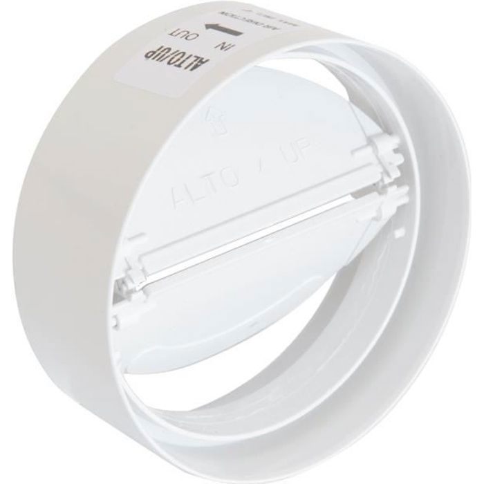 CVL100B, raccord de ventilation en ABS avec clapet anti-retour, diamètre 100 mm