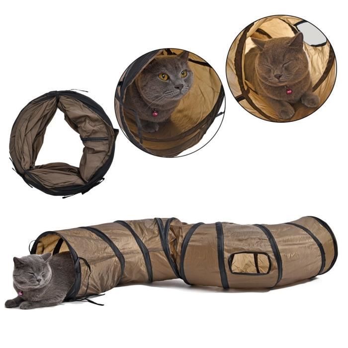 Jouet de Chat Tunnel Évolutif Pilable Tube Chatons,Lapins 25 * 120 cm,Maison d'Activité de Divertissement Garder Les Animaux