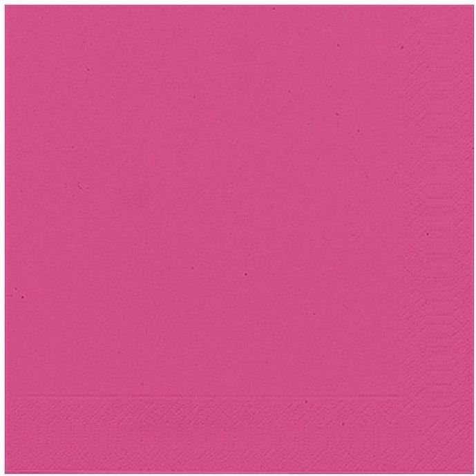 DUNI - 20 Serviettes ouate 33x33cm 3 plis Fuchsia