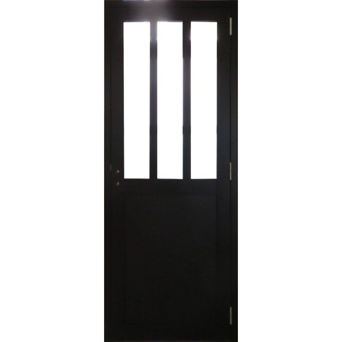 PROMO / BLOC PORTE NOIR 204X83 POUSSANT GAUCHE
