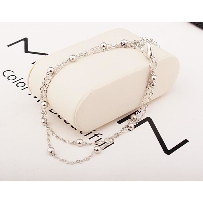 Chaine de Cheville - Simply Double Chaine - Argenté