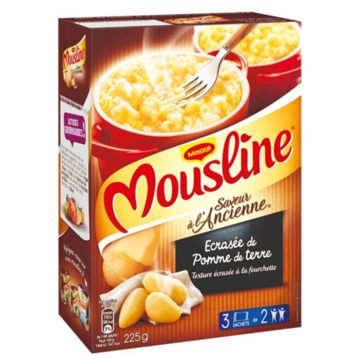 MAGGI Mousline -Saveur à l’Ancienne - Écrasée de Pomme de Terre - sachet individuel x4 0