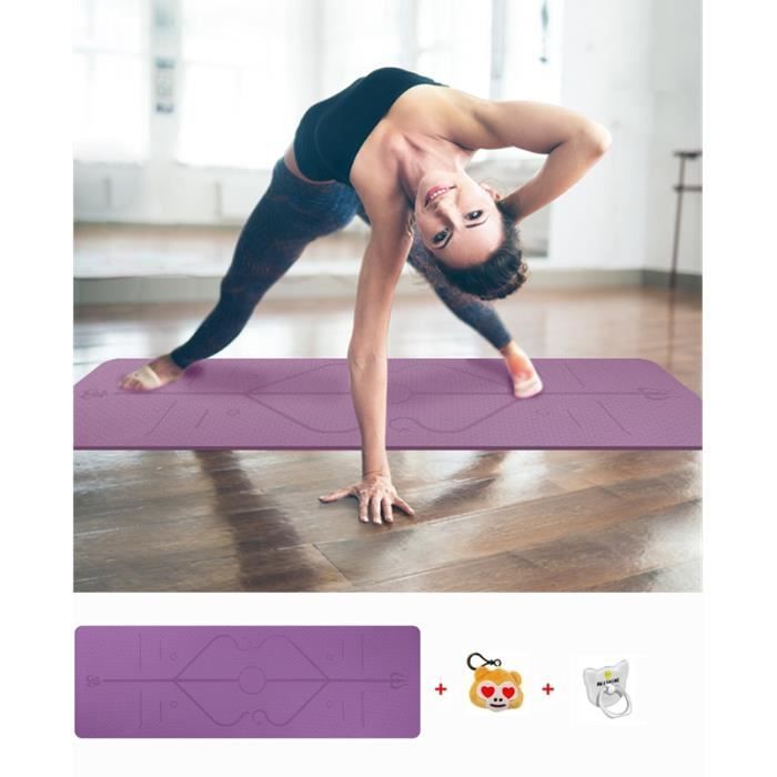 Grand Tapis de Yoga Premium épais et Confortable, pour Pilates/Fitness/Sport/Gym/Ecologique et recyclables