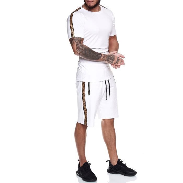 Ensemble t-shirt, short homme Ensemble 1463 blanc S