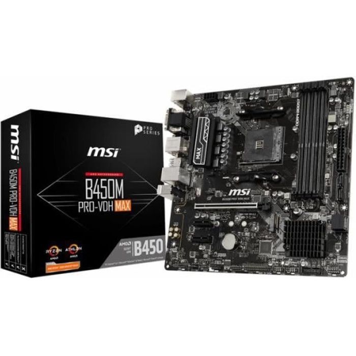 CARTE MERE Carte mère MSI B450M PRO-VDH Max - AM4 - B450 - Micro ATX
