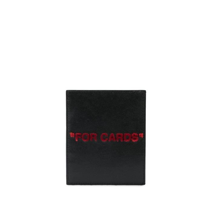 OFF-WHITE HOMME OMND005S208530371020 NOIR CUIR PORTE-CARTES