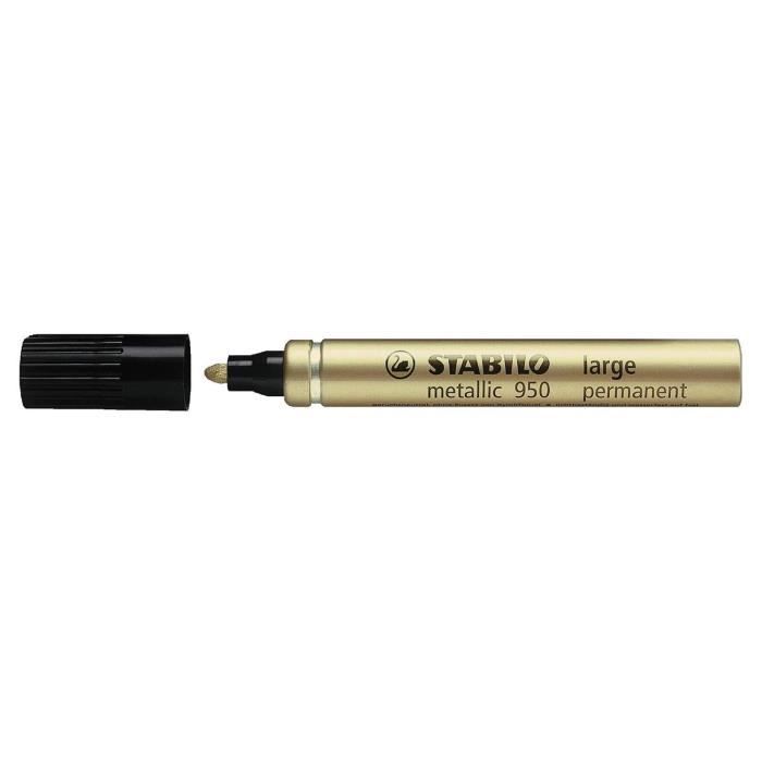Marqueur Métallisé Permanent Pointe large 2 mm Or