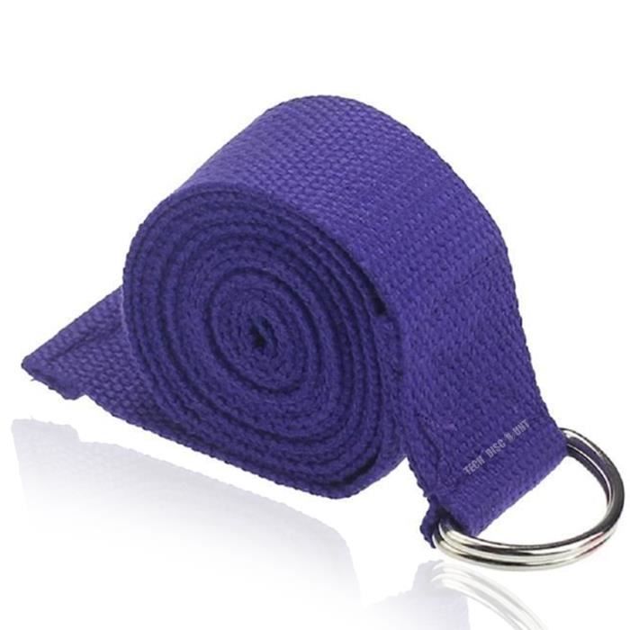 TD® Accessoires de Yoga Taille Reglable de Fitness de Jambe , Sangle d'entrainement de stretch de la longueur de 180 CM avec anneau-