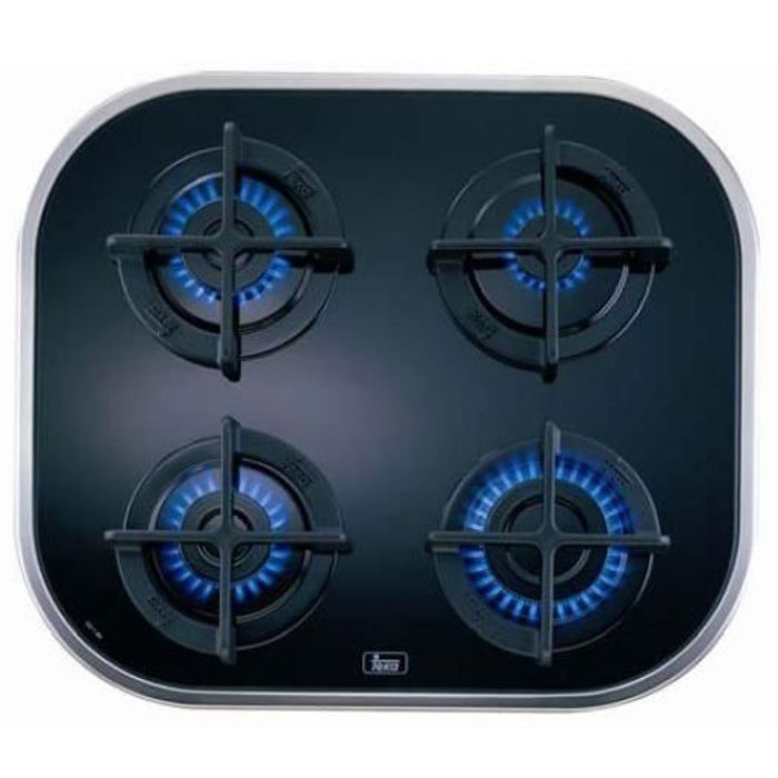 Teka CG.1 4G AI AL, Intégré, Cuisinière à gaz, Verre, Noir, 7500 W, 590 mm