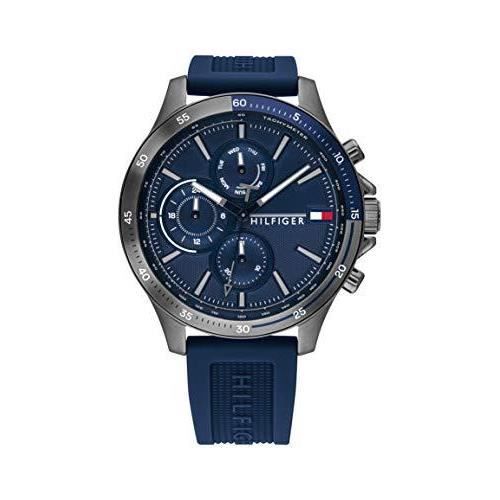 Tommy Hilfiger Mens Multi Cadrans Quartz Montre avec Bracelet en Silicone 1791721